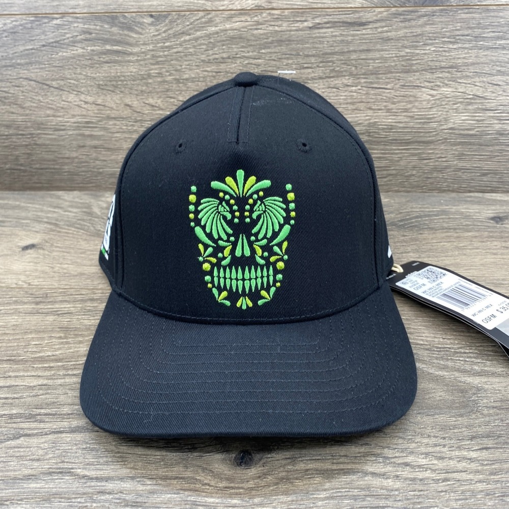 Adidas FIFA World Cup 2026 Mexico Hat OSFM Black Green Sugar Skull Snapback